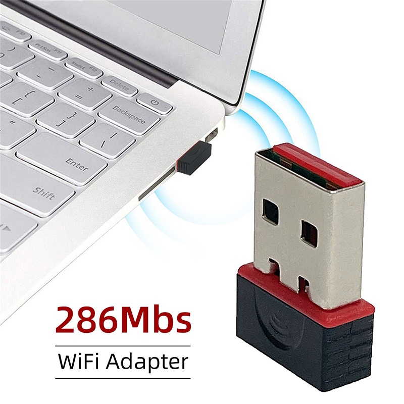 Gigabit Network Card - Adattatore WiFi Mini USB wireless 2.4Ghz