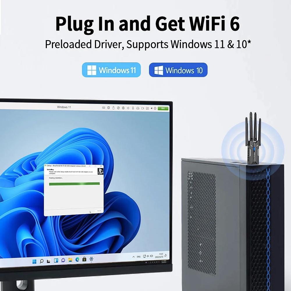 Adattatore USB 3.0 WiFi 6 1800 - Gigabit Network Card recensione e prezzo